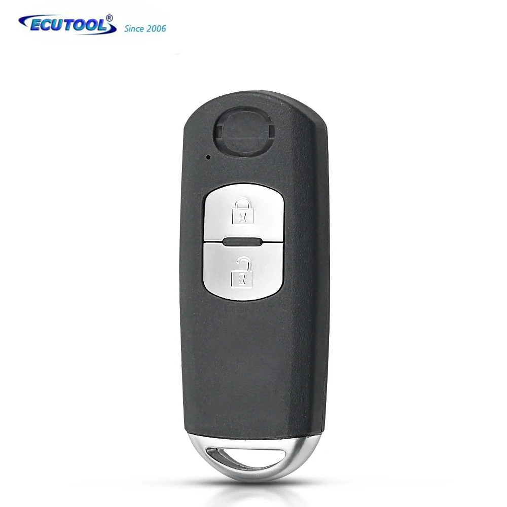 

2 Buttons Smart Remote Key Shell Case Fob For Mazda CX-3 CX-5 Axela Atenza With Emergency Key Blade