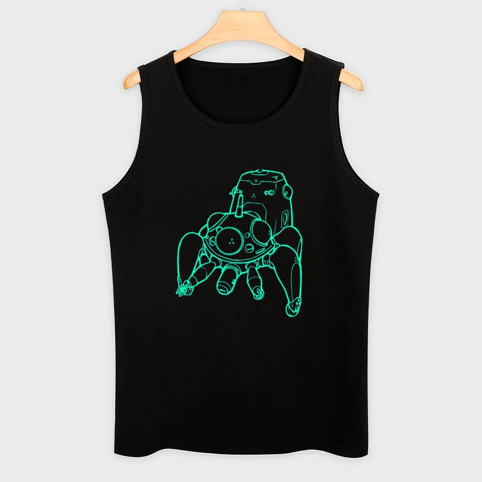 Tachikoma v.6 Майка без рукавов спортивные рубашки мужские хлопковые футболки