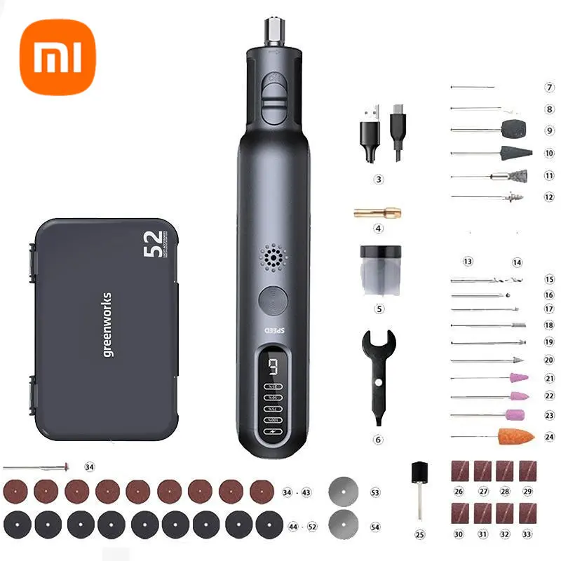 

Xiaomi Greenworks 8 в литиевый электрический шлифовальный набор ручной шлифовальный станок резьба по дереву полировка резка ручной артефакт