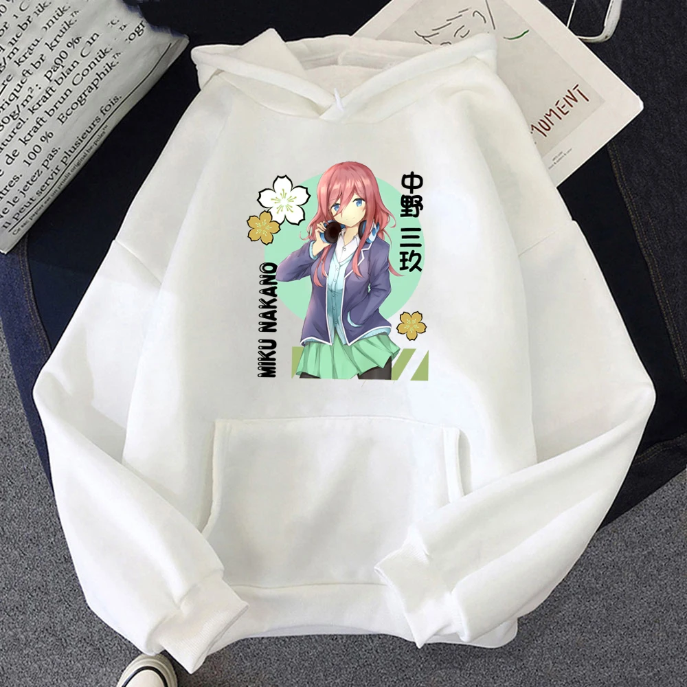 

Anime The Quintessential Quintuplets Miku Print Women Pullover Sweatshirts Manga Streetswear Hoodies Harajuku Kawaii Clothes