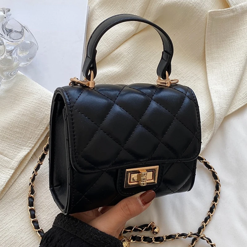 

2022 New Ladies Rhombus Shoulder Bag High Quality Net Red Chain Messenger Bag Fashion Versatile Handbag Mini Small Square Bag