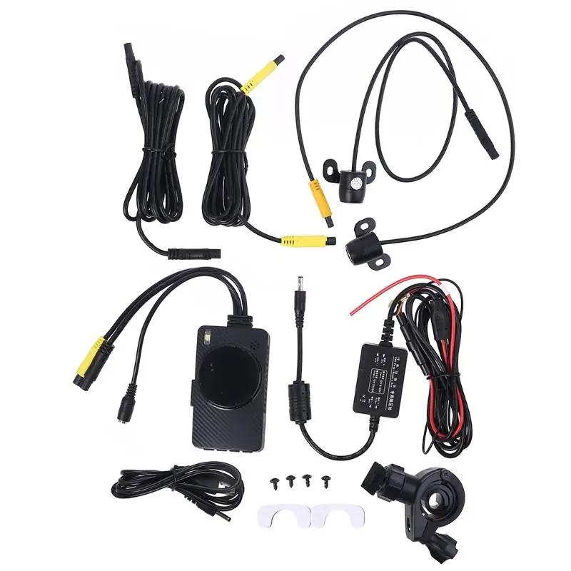 

Motorcycle Driving Dash-Cam 1080P Car Wide Camera Dashcam with Dual-track Dropship