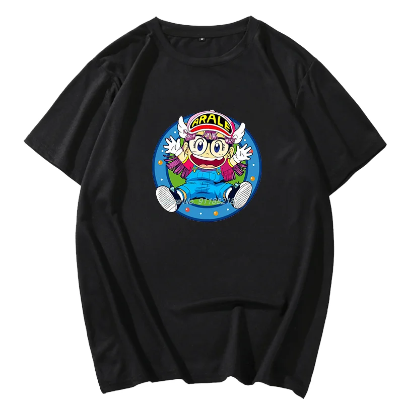 

Футболка унисекс Arale Norimaki с надписью Happy Dr Slump, топ с коротким рукавом в японском стиле манга, уличная одежда в стиле Харадзюку, лето