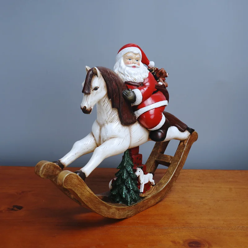 

Christmas Decoration Nordic Style Santa Snowman Cookie Train Christmas Gift Shopping Mall Christmas Window Decoration