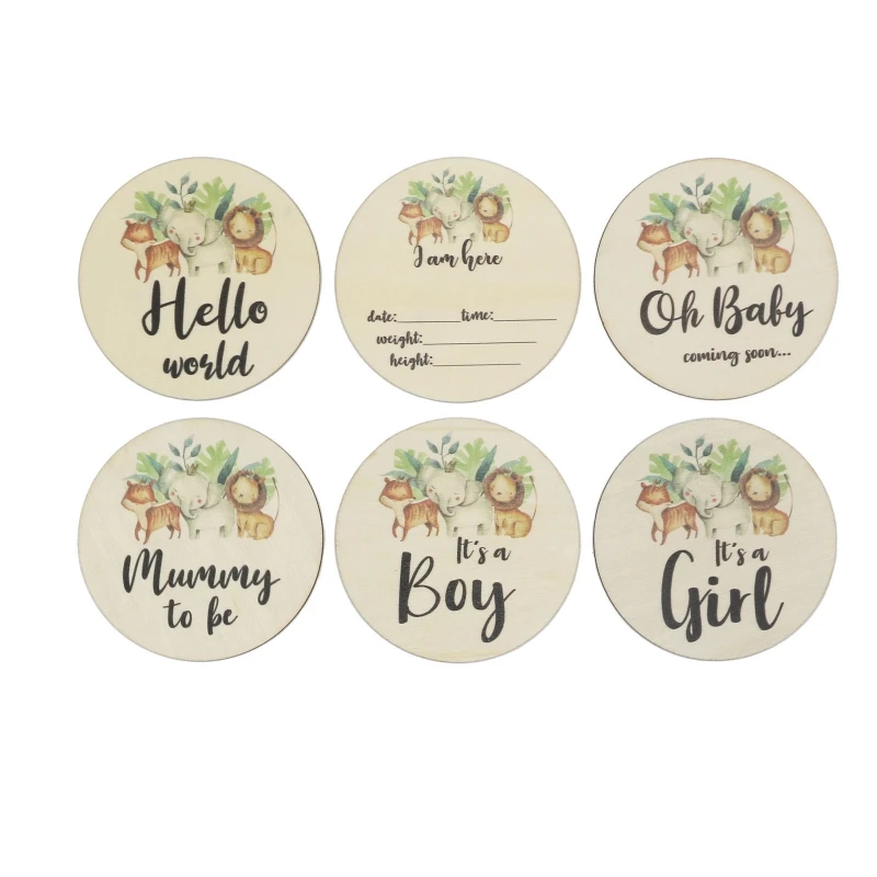 

Памятные карточки ручной работы для новорожденных 6 шт.