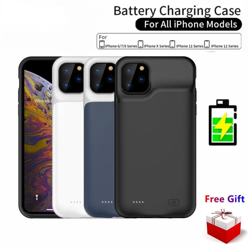 

6800mAh Power Bank External Battery Pack for IPhone 11 12 13 Mini Pro Max XS Max XR 7 8 Plus Se Energy Storage Charger Cover