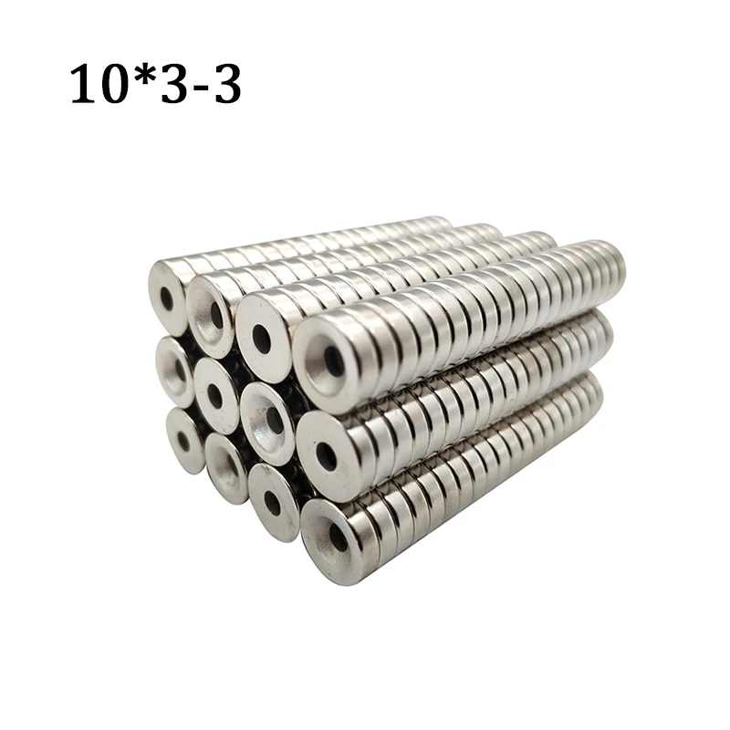 

10/30/50/80 Pcs 10x3-3 Round Neodymium Magnet 10mm x 3mm Hole 3mm N35 NdFeB Super Powerful Strong Permanent Magnetic imanes Disc