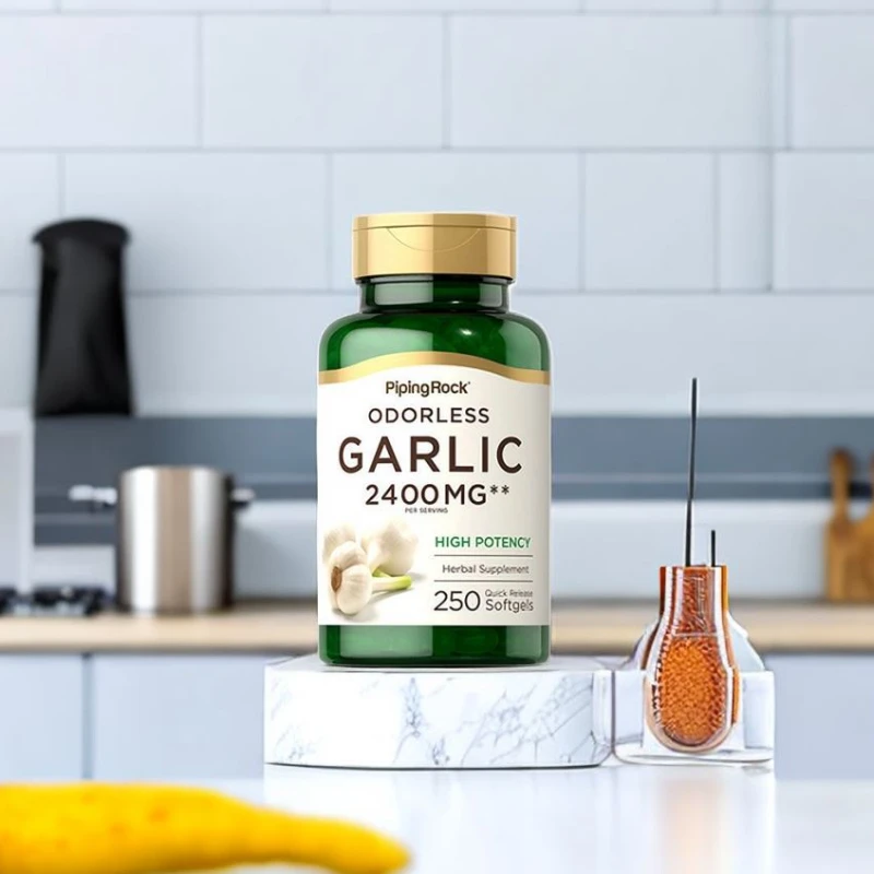 

Garlic Essential Oil Softgels, Garlic Extract, Allicin for Immunity Garlic Extract Tablets, antioxidant，Dietary Supplements