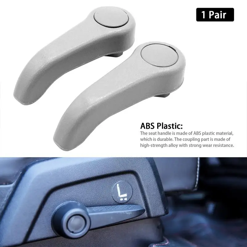 

1/2 Black/Grey Sets Adjustable Seat Lever Pull Replacement Handle For Re-nault Clio Portable Car For Re-nault Clio Mk2 Twingo