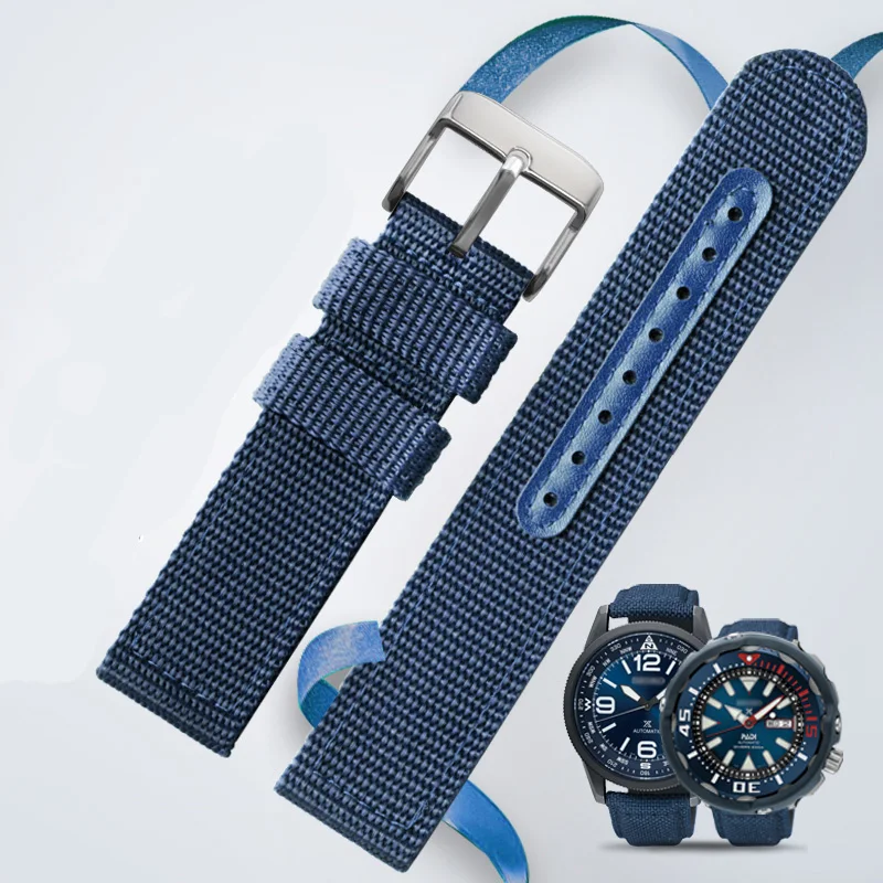 Нейлоновый парусиновый ремешок для часов 18 мм 20 22 24 спортивный на открытом