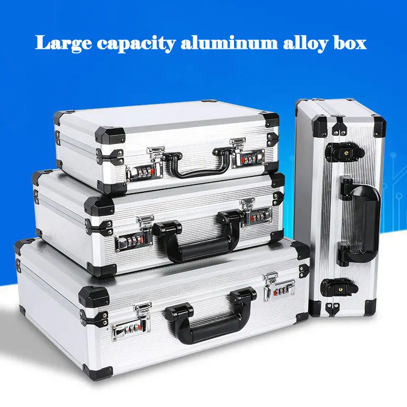 Document Password Box Suitcase Tool Boxes Hardware Toolbox Portable Aluminum Alloy Safe Aluminium Multifunctional Tools