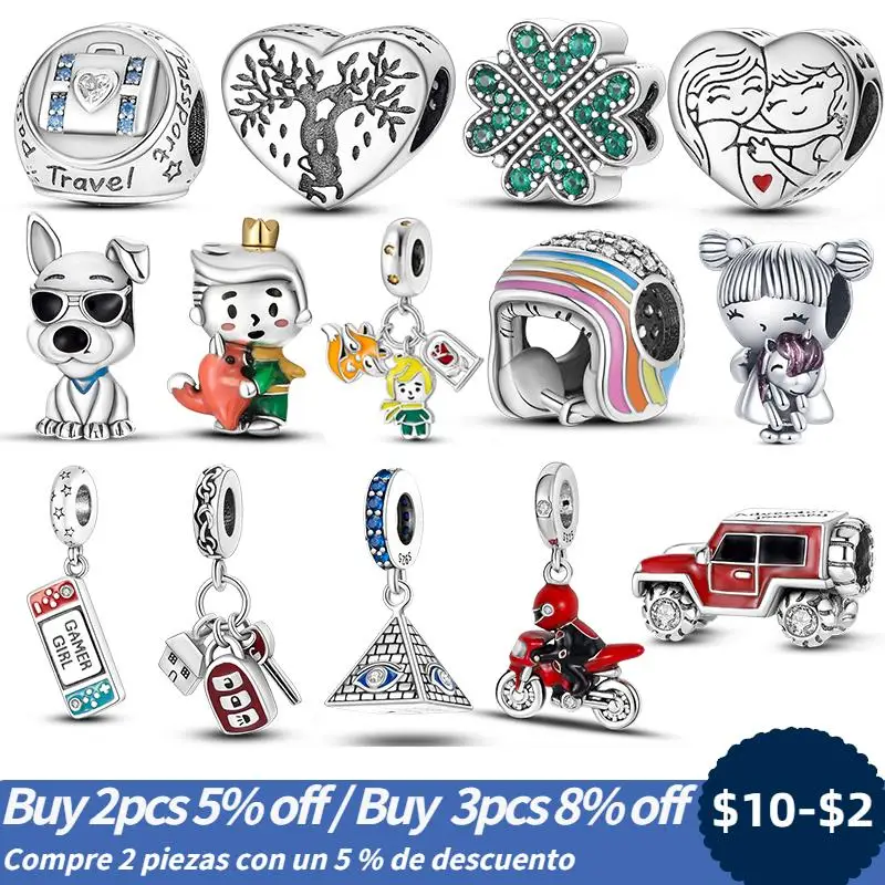 Подвеска-Шарм мотогонщик из серебра 925 пробы с фианитами | Украшения и аксессуары