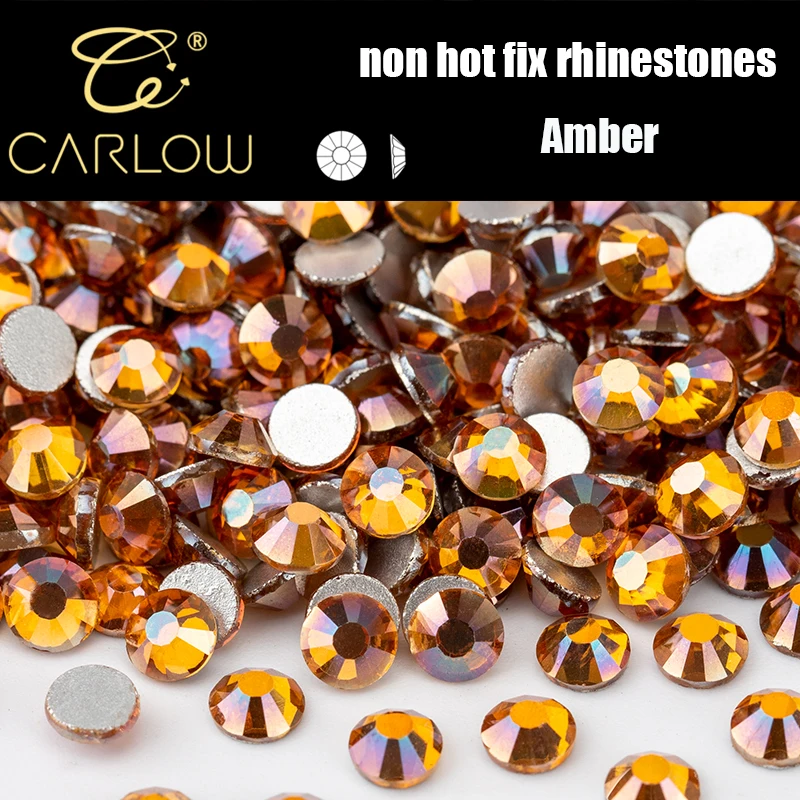 Зеркальные круглые стразы для дизайна ногтей без горячей фиксации