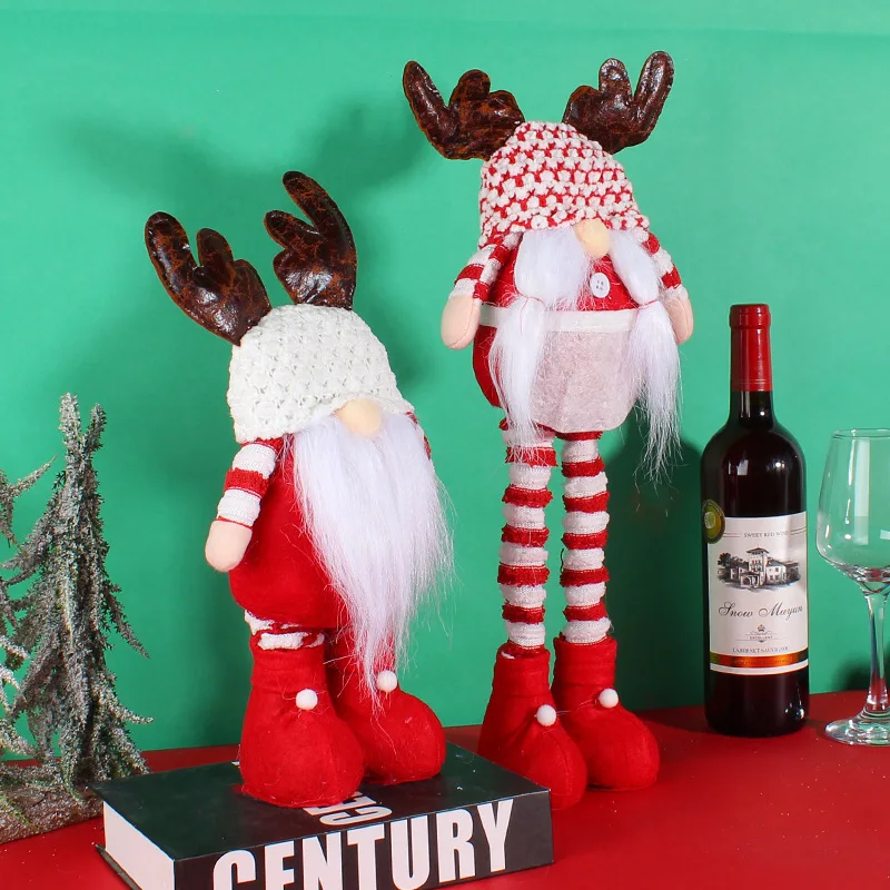 Стоящая телескопическая кукла Санта-Клауса-гном