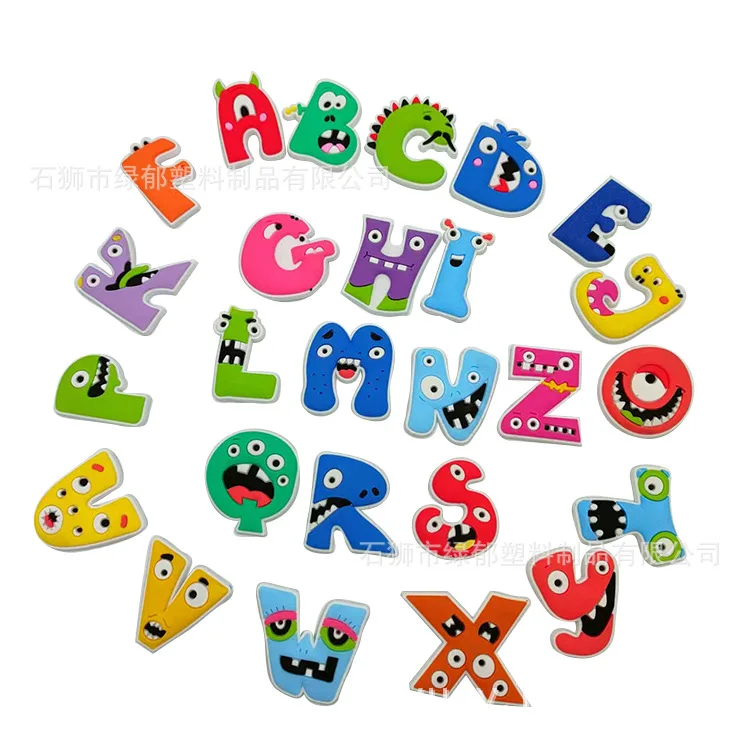 

New English Alphabet Expression Sneakers Shoe Buckle Wholesale Novelty Cute Slipper Wristband Ornament Single Sale Kids Gifts