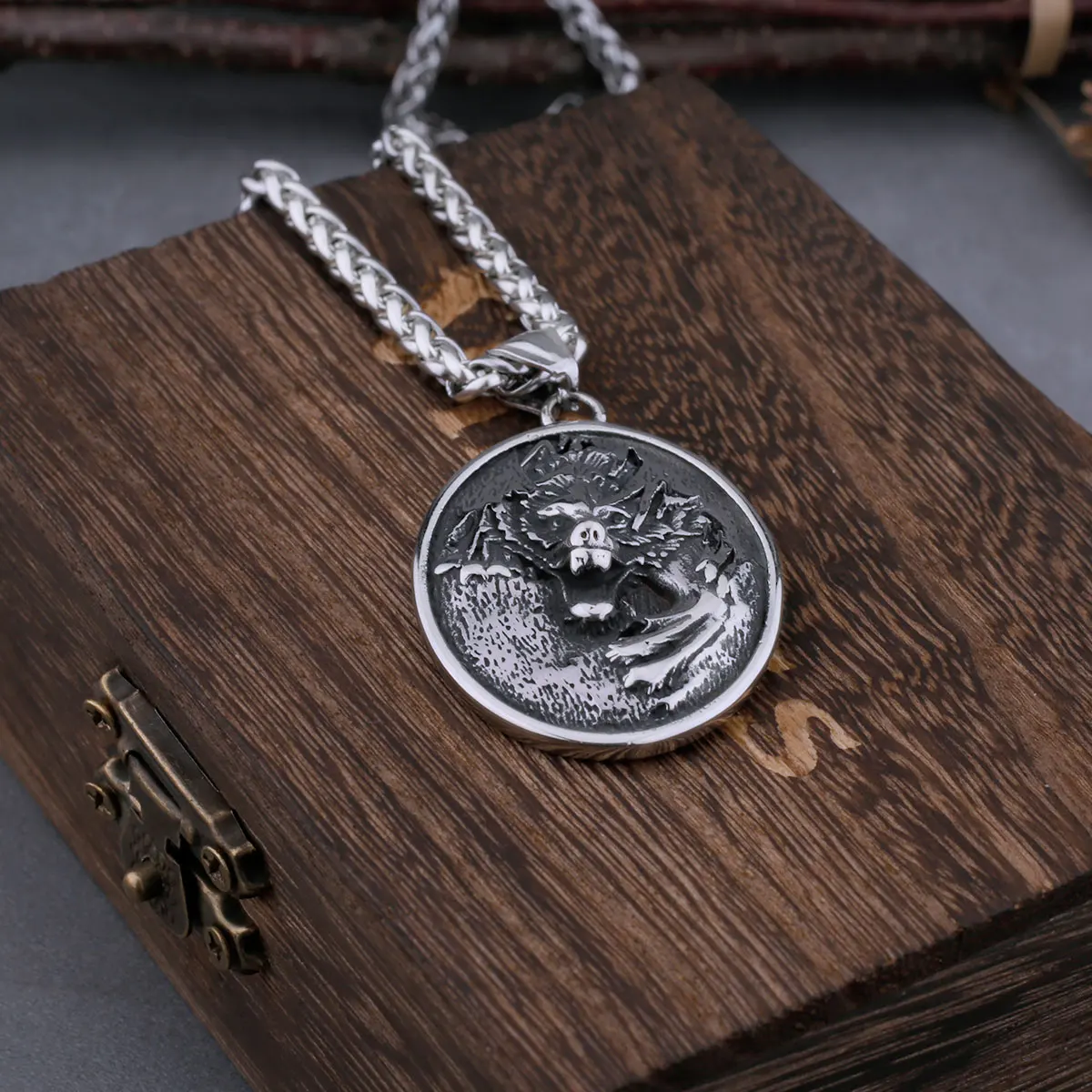 Мужская подвеска из нержавеющей стали в стиле ретро