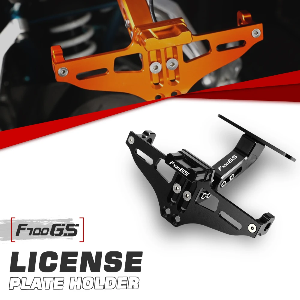 

FOR BMW F700GS F 700 F700 GS 2013-2023 Fender Eliminator Adjustable License Plate Holder Bracket LED License Plate Holder Frame