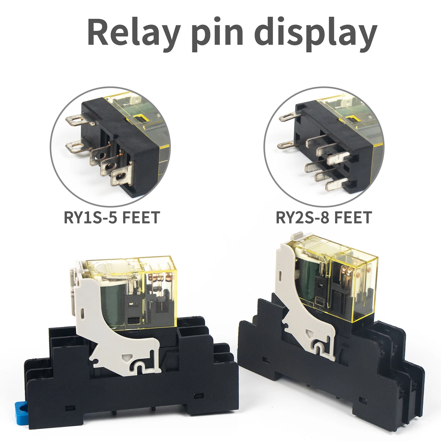 Фото Миниатюрное реле RY RY1SRY2S-CL, промежуточное реле 1NO1NC 2NO2NC 5/8PIN 24V DC220V, импульсное реле общего назначения, 1 шт. №2