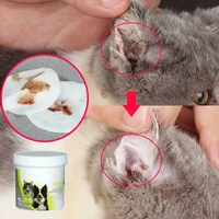 2022jmt portable pet ear cleaner wipes for dogs cats dirt deodorization gentle cleaning pet cat dog grooming
