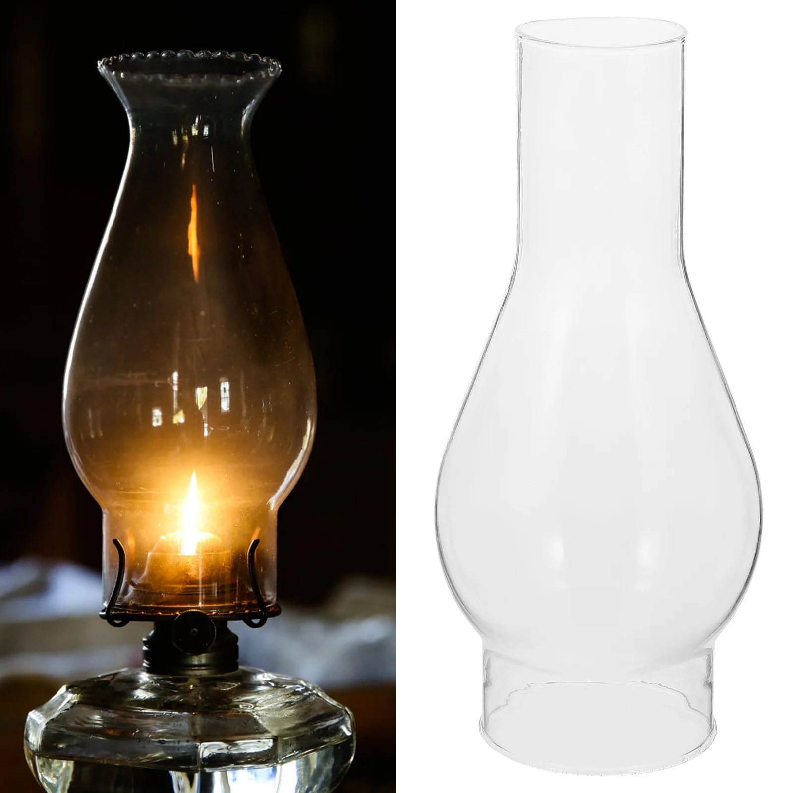 

Kerosene Lampshade Windproof Oil Vintage Accessories Transparent Glass Clear Chimney Everlasting Light
