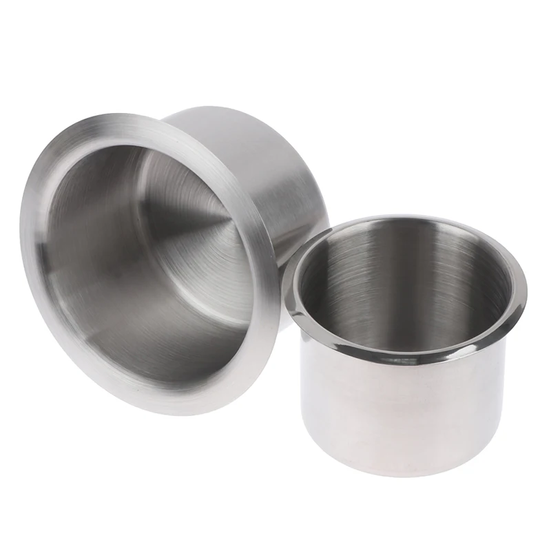 

1Pc Car Cup Holder Drink Cup Holder Recessed Stainless Steel Cup Drink Can Holder RV Camper Marine Boat Yacht Truck Cup Holders