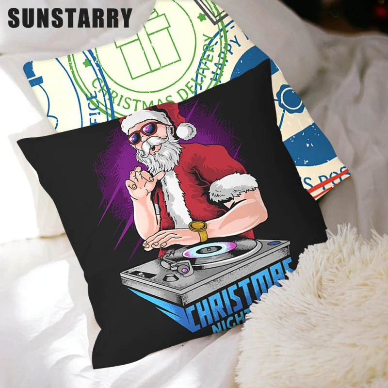 

Christmas Gift Sofa Cushion Cover Xmas Elements Style Throw Pillows For Chair Car Home Decor 45x45cm Pillow Case Funda Cojin