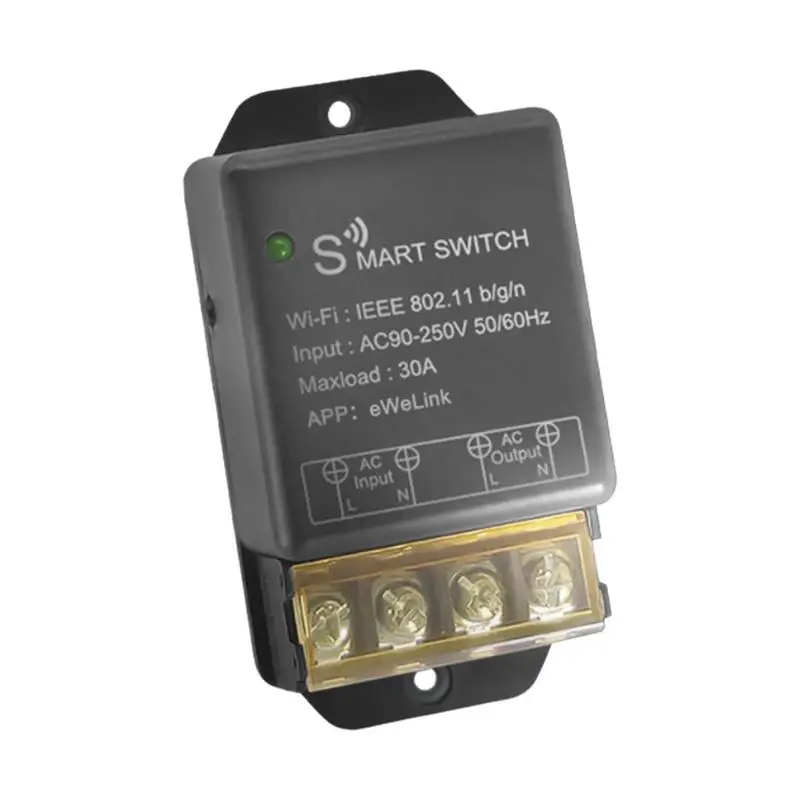 

Умное реле, wi-fi переключатель, беспроводной пульт дистанционного управления, коммутационный модуль 30 А, двухрежимный релейный модуль Wi-Fi, устройство голосового управления для высокой мощности