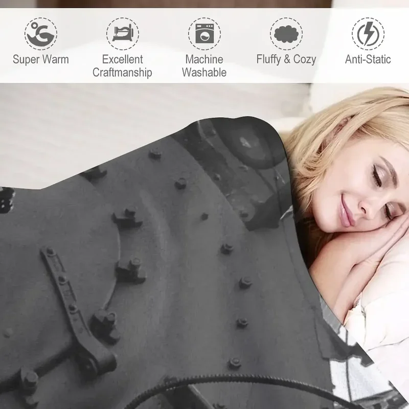 Одеяло с паровым двигателем 3751 мягкие пледовые одеяла в стиле сред