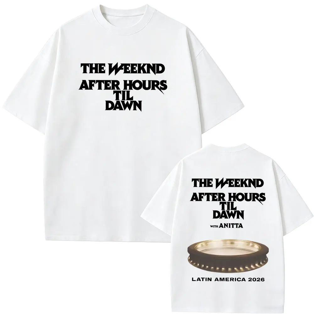 Фото Футболка мужская The Weeknd After Hours Til Dawn с принтом Playboi Carti Tour 2026, модная хип-хоп футболка в стиле поп-музыки, уличная одежда для мужчин №2