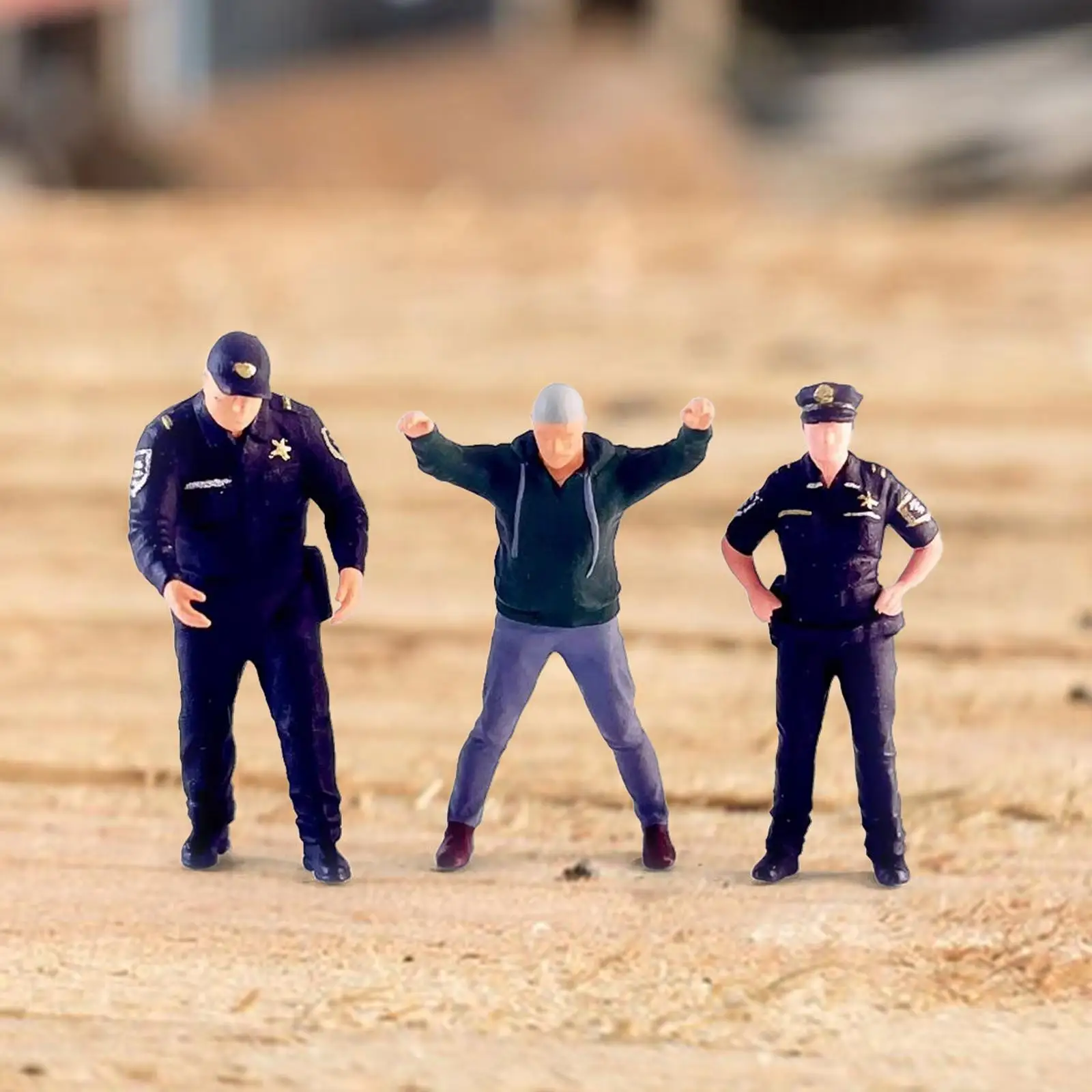 3 шт. масштаб 1:64 крошечные фигурки копы и вора макет железной дороги украшение