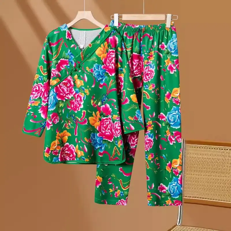 Женский Повседневный костюм из двух предметов рубашка и брюки в северо-восточном