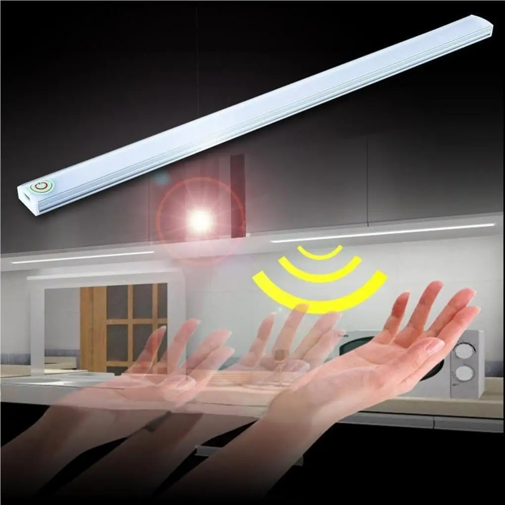 

30cm LED Strip Light Touch Sensitive Night Lamp USB Rechargeable Cabinet Lighting Living Room Closet Kitchen Dormitory