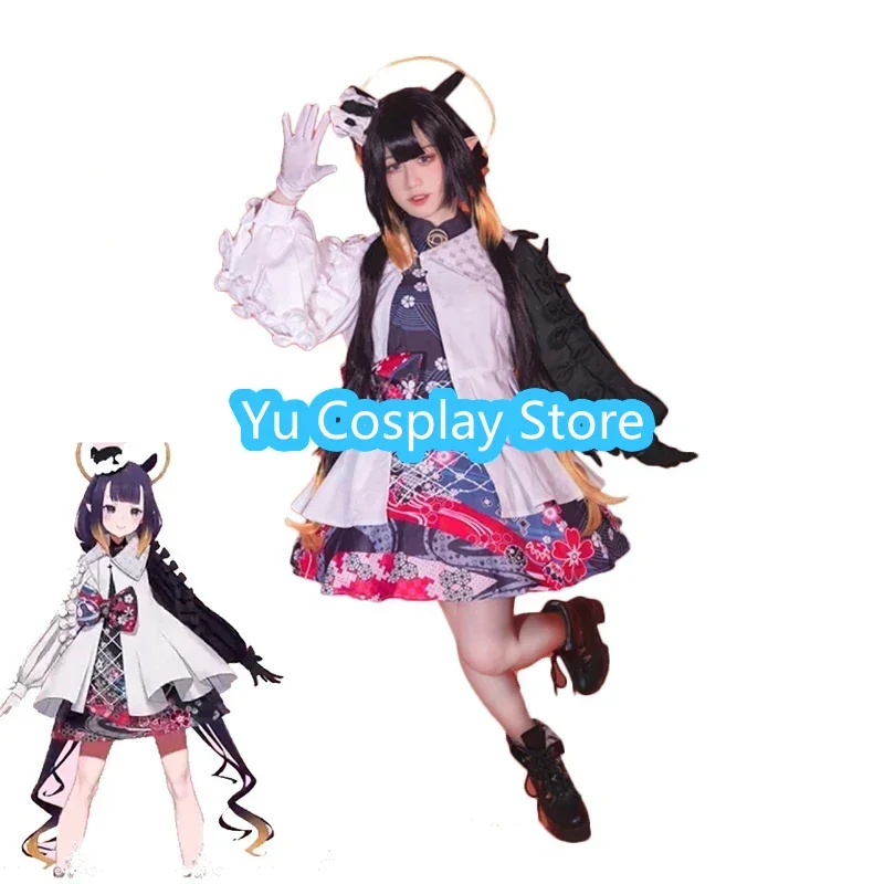 Ninomae Inanis Косплей Костюм Vtuber косплей платье Хэллоуин Карнавал YouTuber одежда Аниме