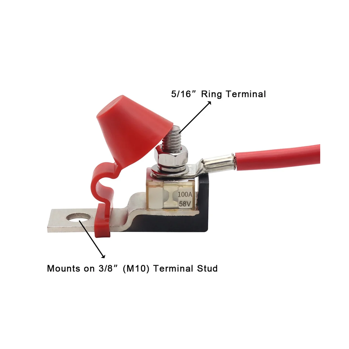 Держатель предохранителя для аккумулятора нового электромобиля 58 в 100 А