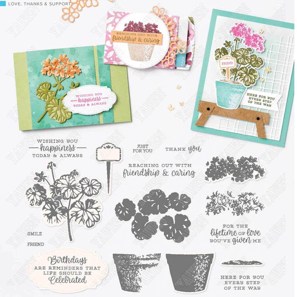 

Potted Plants Metal Cutting Die And Clear Scrapbook Diary Decoration Embossing Cut Dies Template Diy Greeting Card Handmade