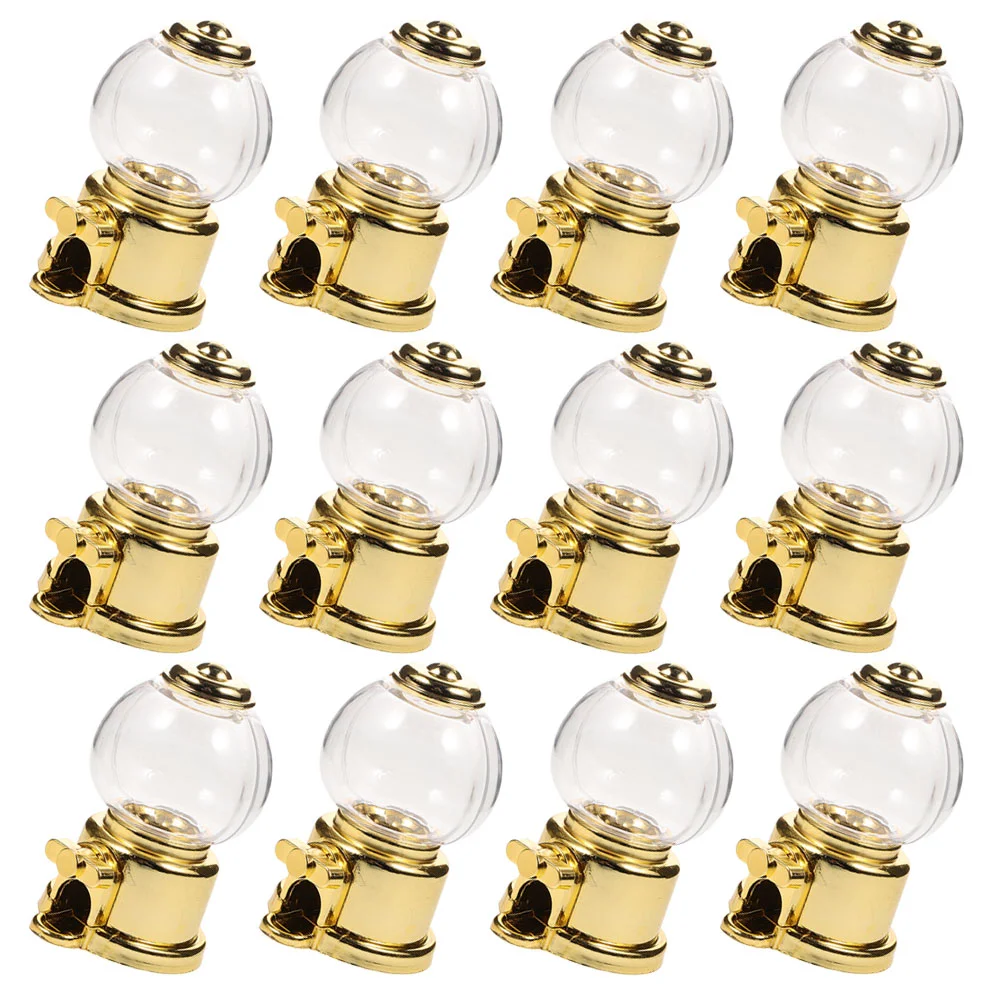 

12 Pcs Chewing Gum Tabletop Candy Dispenser Party Favor Small Wedding Supply Gumballs Machine Child