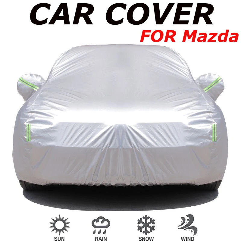 

Waterproof Full Car Cover Sedan SUV Sun Outdoor Protection For Mazda 3 2 6 5 7 CX-3 CX-4 Cx-5 Cx-7 Atez Axela Support All Models
