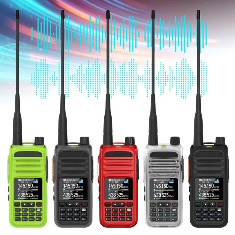 

UHF/VHF/AM/FM Многодиапазонный портативный двусторонний радиоприемник с цветным дисплеем Walkie Talkie