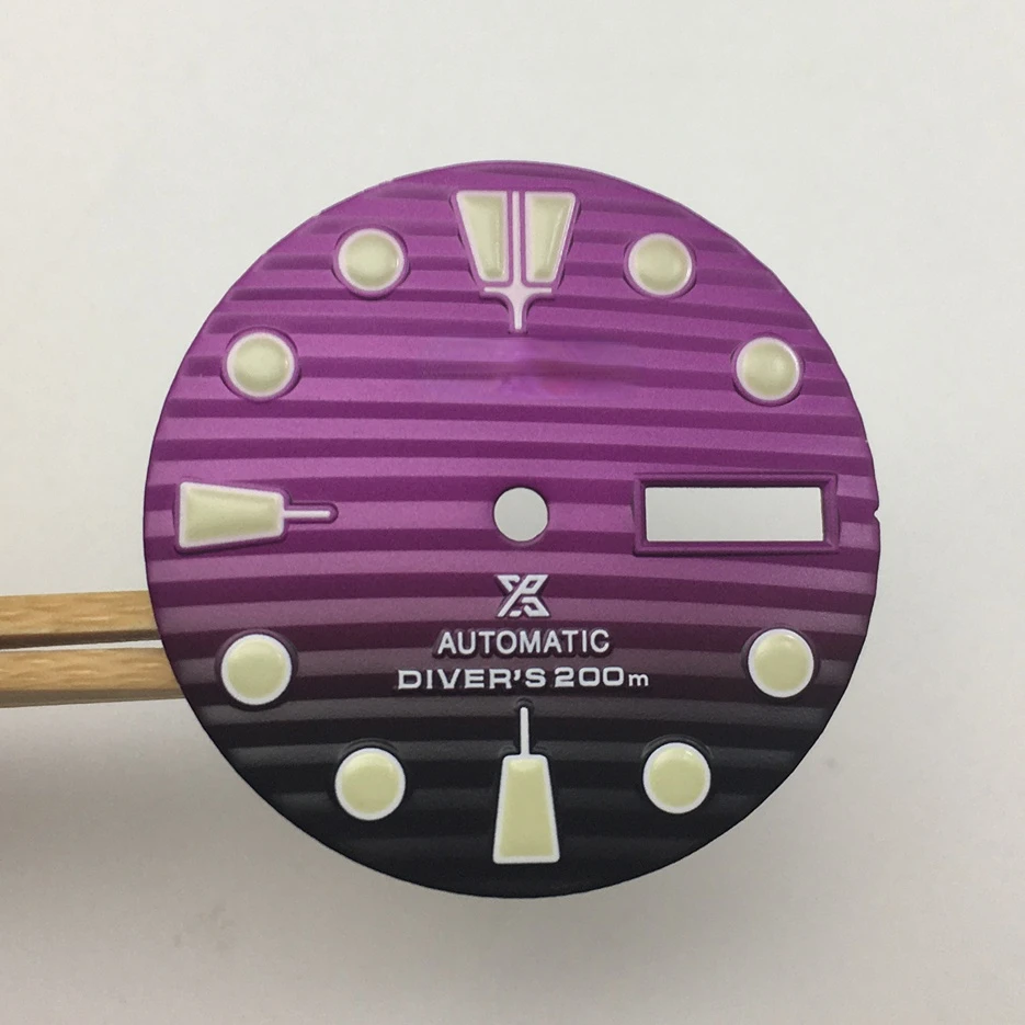 S 28.5mm Watch Dial Dial Replacement  Refitted Dial Luminous Lettering for NH36A Movement New Model