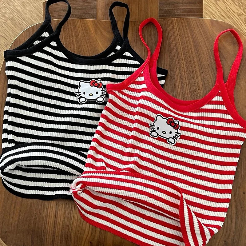 Hello Kitty Kawaii Sanrio Летняя Повседневная Мягкая Милая девушка милая крутая ветровка Y2k