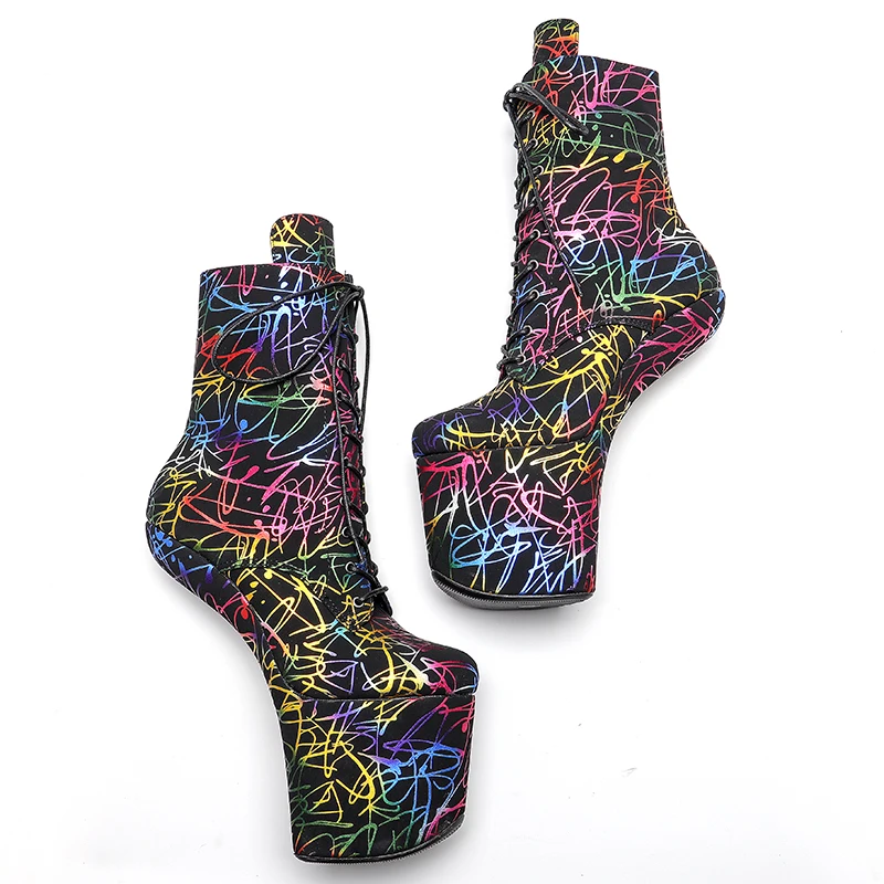 Leecabe  Heelless  High Heel Boots Lady Gaga Boots Unisex Boots Vamp BDSM Boots