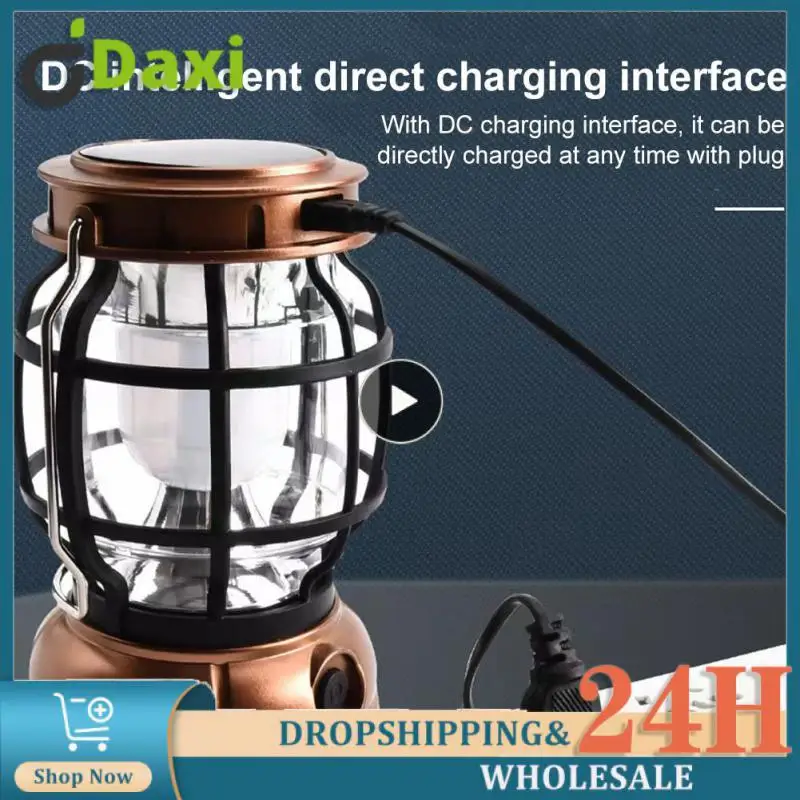 

Outdoor Vintage Night Lighting Solar Retro Camping Lantern Outdoor Hanging Tent Emergency Lights Portable Waterproof Emergency