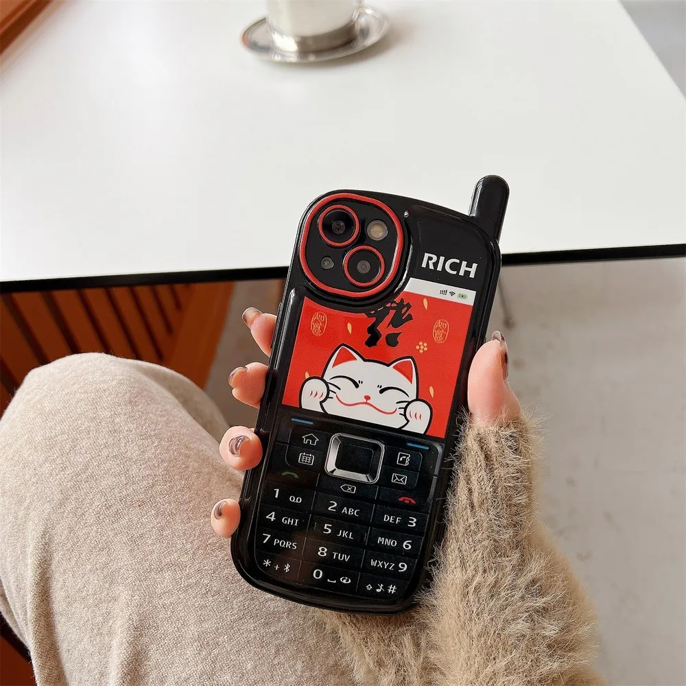 

Чехол с рисунком кота удачи для iphone 14 14Pro 14Promax 11ProMax 11 12Pro 12 13ProMax 13Pro 13, мягкий чехол