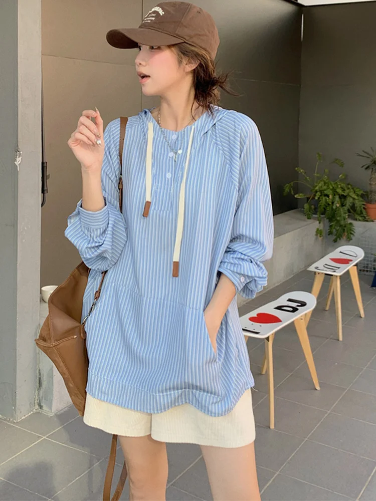 Женская рубашка с длинным рукавом Повседневная Свободная в стиле ретро