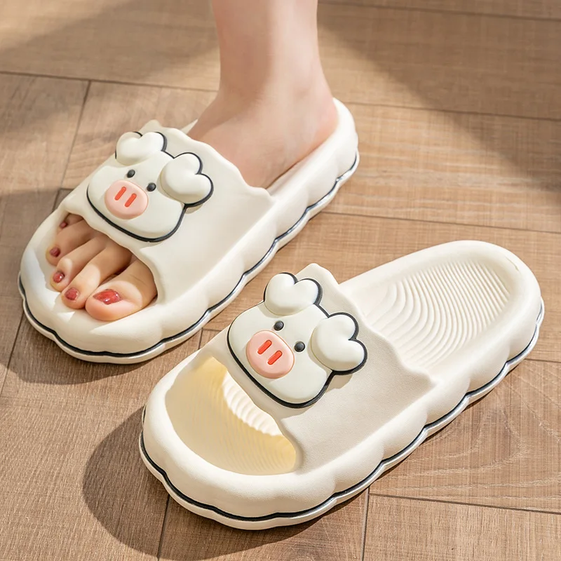 Cute Pig Womens Sandal Summer Slipper for Women 2023 New Comfortable Outdoor Girls Home Slipper Female Flip Flops Leisure