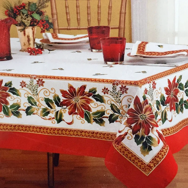 

Christmas Tablecloth Tarpaulin Rectangular Decorative Tablecloth European Pastoral Style Coffee Table Set Cloth Tablecloth