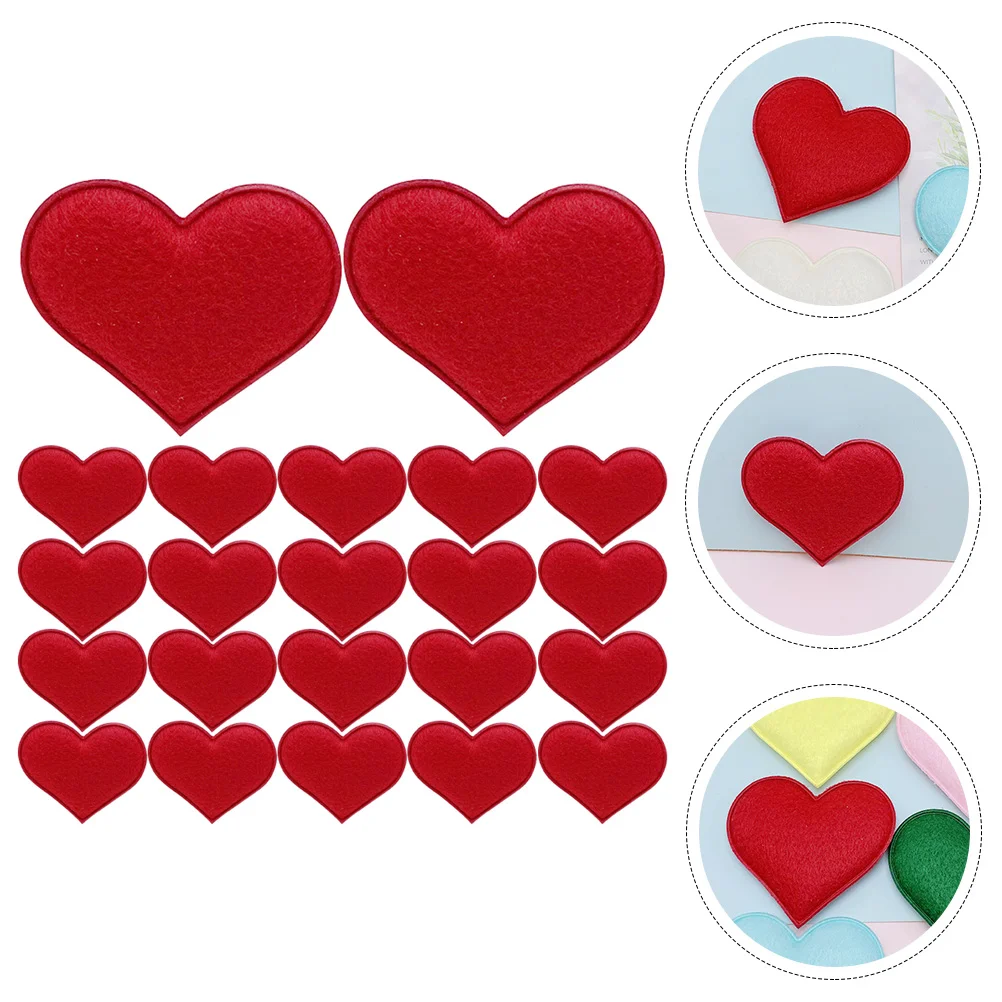 

Felt Heart Hearts Applique Patch Love Shape Sew Embroidered Red Day Badges Diy Iron Pom Sewing Beads Felted Valentine Hairpin