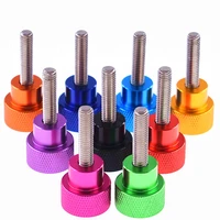 1pcs m3 5 color aluminum thumb screw computer case modified diy stainless steel thread high head step knurled adjustment screw