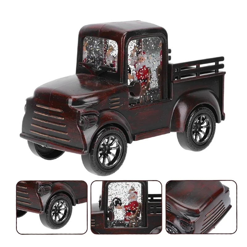 Ночник Санта-Снежный Шар Винтаж Грузовик Рождественский Настольный Фонарь