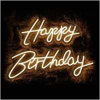Custom Happy Birthday Neon Sign Two Separate Acrylic Sheet Led  Light Neon for Wall Birthday Party Decoration Kid Room Decor